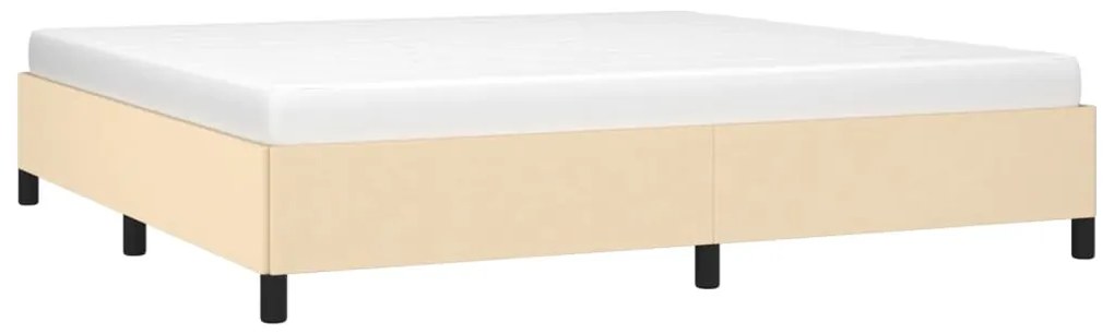 vidaXL Σκελετός Κρεβατιού Χωρίς Στρώμα Κρεμ 200x200 εκ. Υφασμάτινο