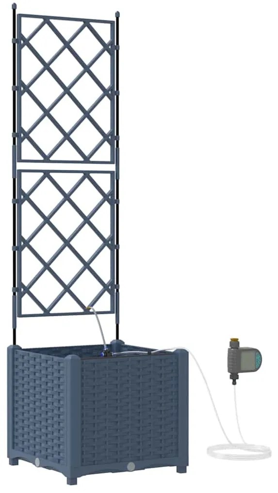 vidaXL Ζαρντινιέρες κήπου Γκρι 40 x 40 x 142 cm Ατσάλι