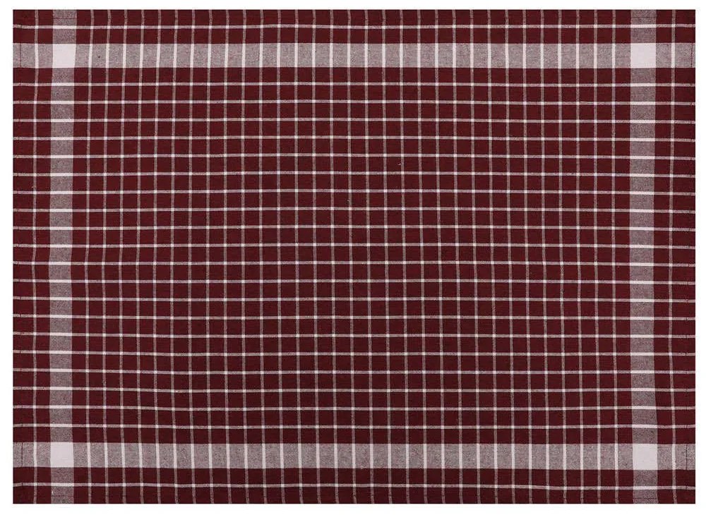 Πετσέτες Κουζίνας Kup (Σετ 10Τμχ) 336EPJ1139 Claret Red-White Hermia 45x65cm 100% Βαμβάκι