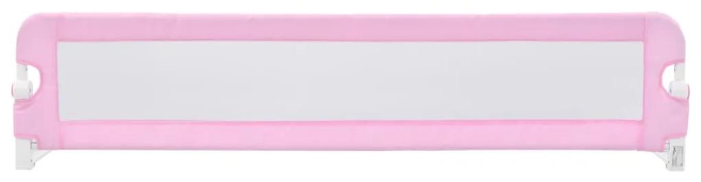 vidaXL Μπάρα Κρεβατιού Προστατευτική Ροζ 180 x 42 εκ. από Πολυεστέρα