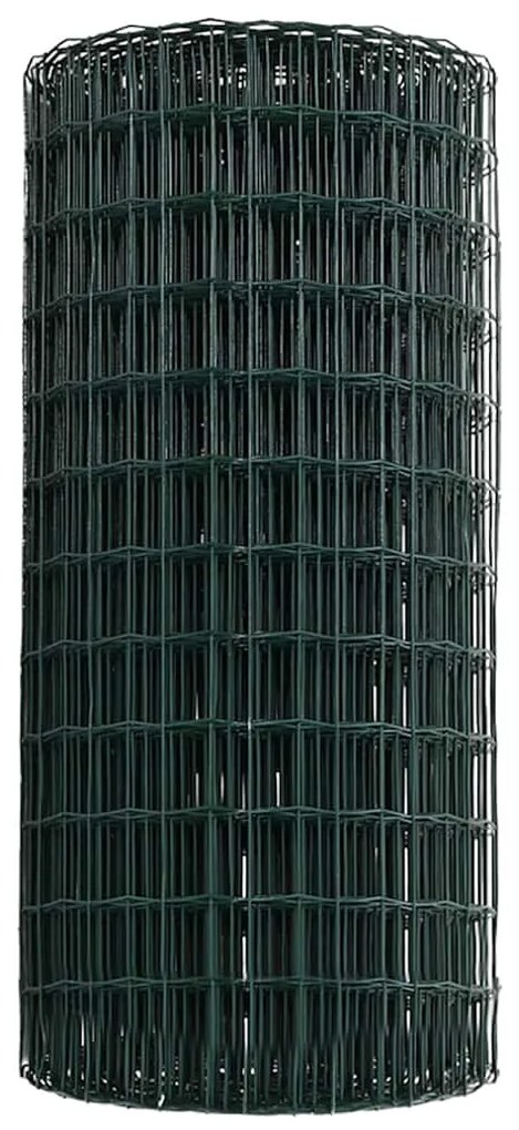 vidaXL Φράχτης Εuro Πράσινο 0.8 x 10 m Σίδηρος με επικάλυψη PVC