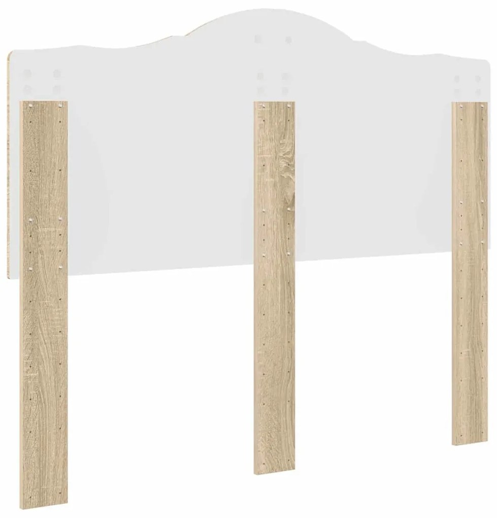 vidaXL Κεφαλάρι με κεφαλάρι Δρύς Sonoma 135 cm Επεξεργασμένο ξύλο