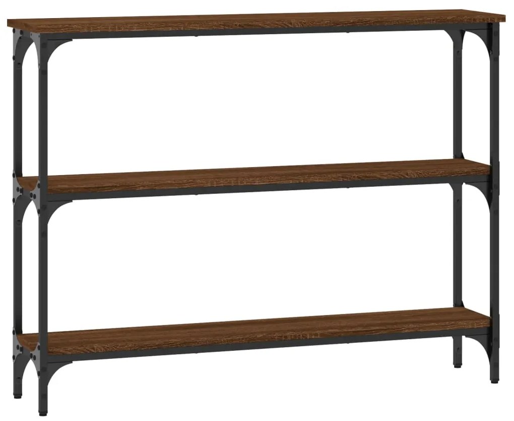 vidaXL Τραπέζι Κονσόλα Καφέ Δρυς 100x22,5x75 εκ. Επεξεργασμένο Ξύλο