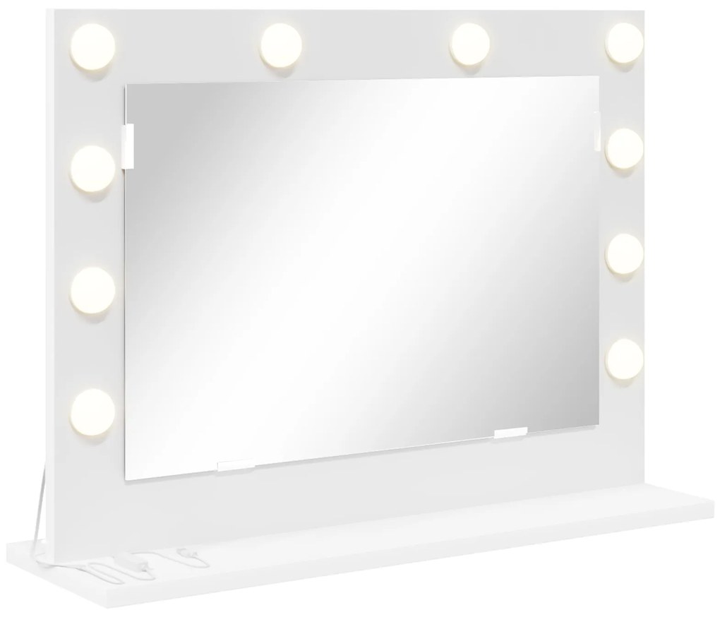 vidaXL Καθρέφτης Vanity  με LED φώτα Λευκό 60x45x18 εκ.