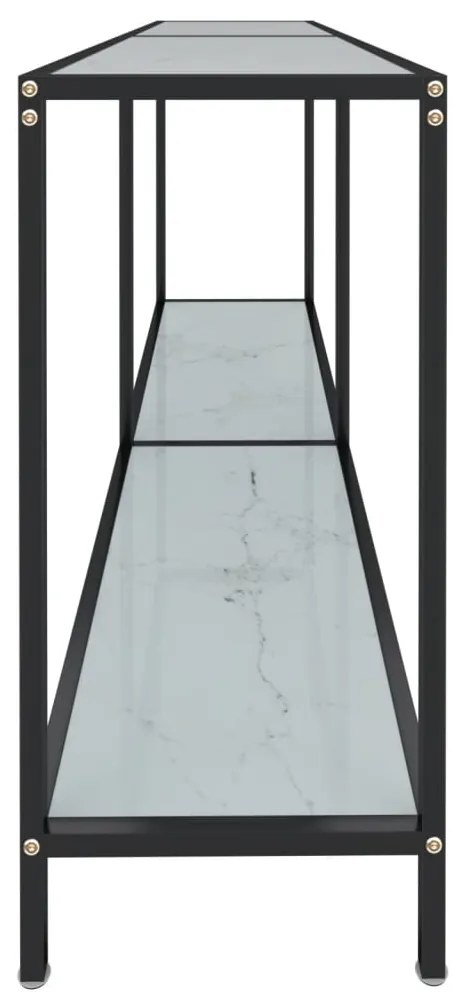 vidaXL Τραπέζι Κονσόλα Λευκό 160 x 35 x 75,5 εκ. από Ψημένο Γυαλί