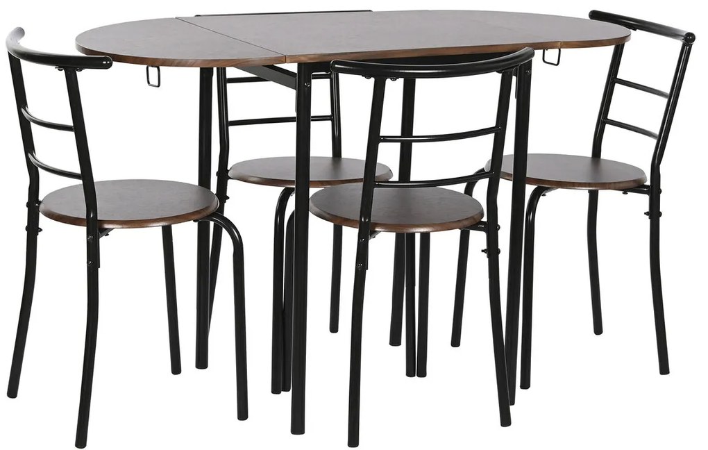 Σετ Τραπέζι με 4 Καρέκλες DKD Home Decor 121 x 55 x 78 cm
