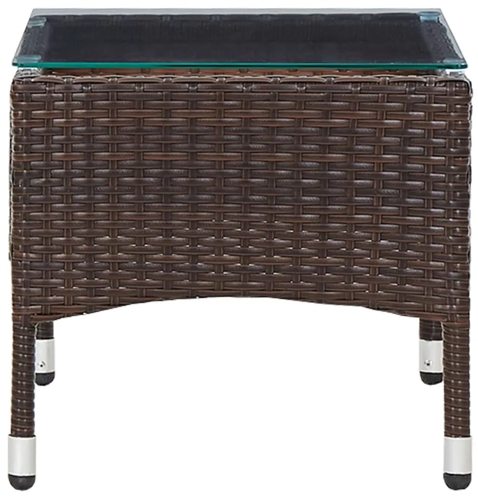 vidaXL Τραπεζάκι Σαλονιού Καφέ 60 x 40 x 36 εκ. από Συνθετικό Ρατάν