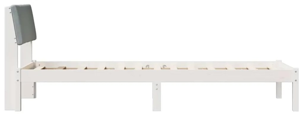 vidaXL Σκελετός Κρεβατιού Λευκό και ανοιχτό γκρι 80 x 200 cm