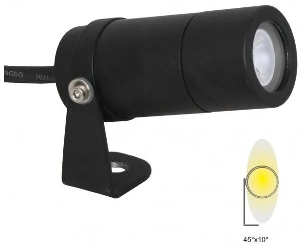 Σποτ Φωτιστικό Τοίχου Minima Led 3W 3000K IP65 Μαύρο 40-900136 GK 40-900136 Μαύρο