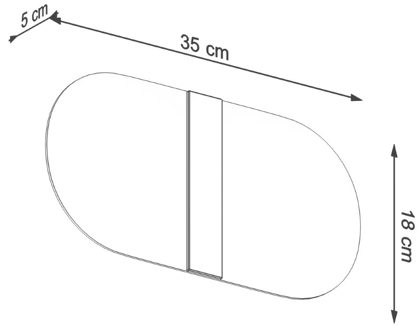 Sollux Φωτιστικό τοίχου Salia 2,γυαλί, χάλυβας,2xG9/40w