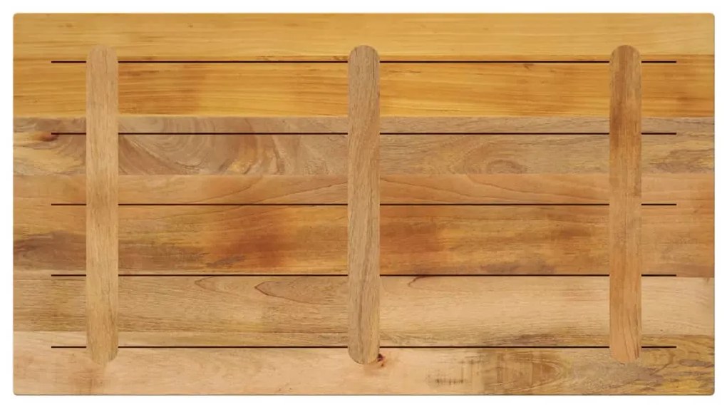 vidaXL Επιφάνεια Τραπεζιού Ορθογώνια 100x70x2,5 εκ. Μασίφ Ξύλο Μάνγκο