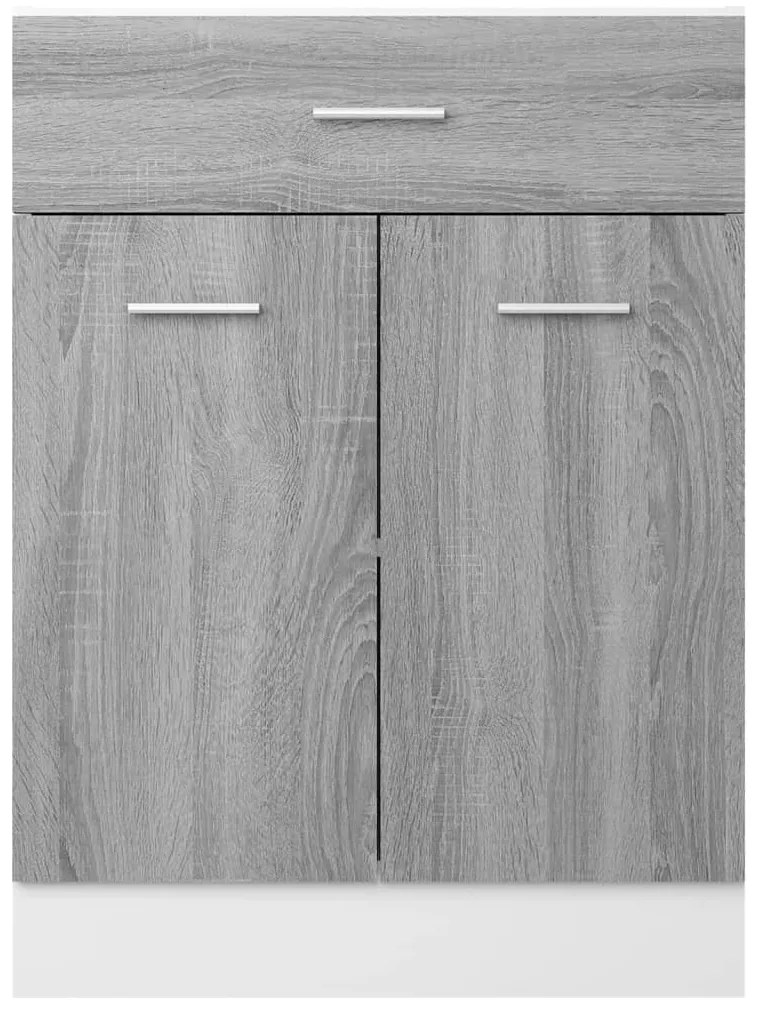 vidaXL Ντουλάπι με Συρτάρια "Lyon" Γκρι Sonoma 60x46x81,5 εκ. από Τεχνητό Ξύλο
