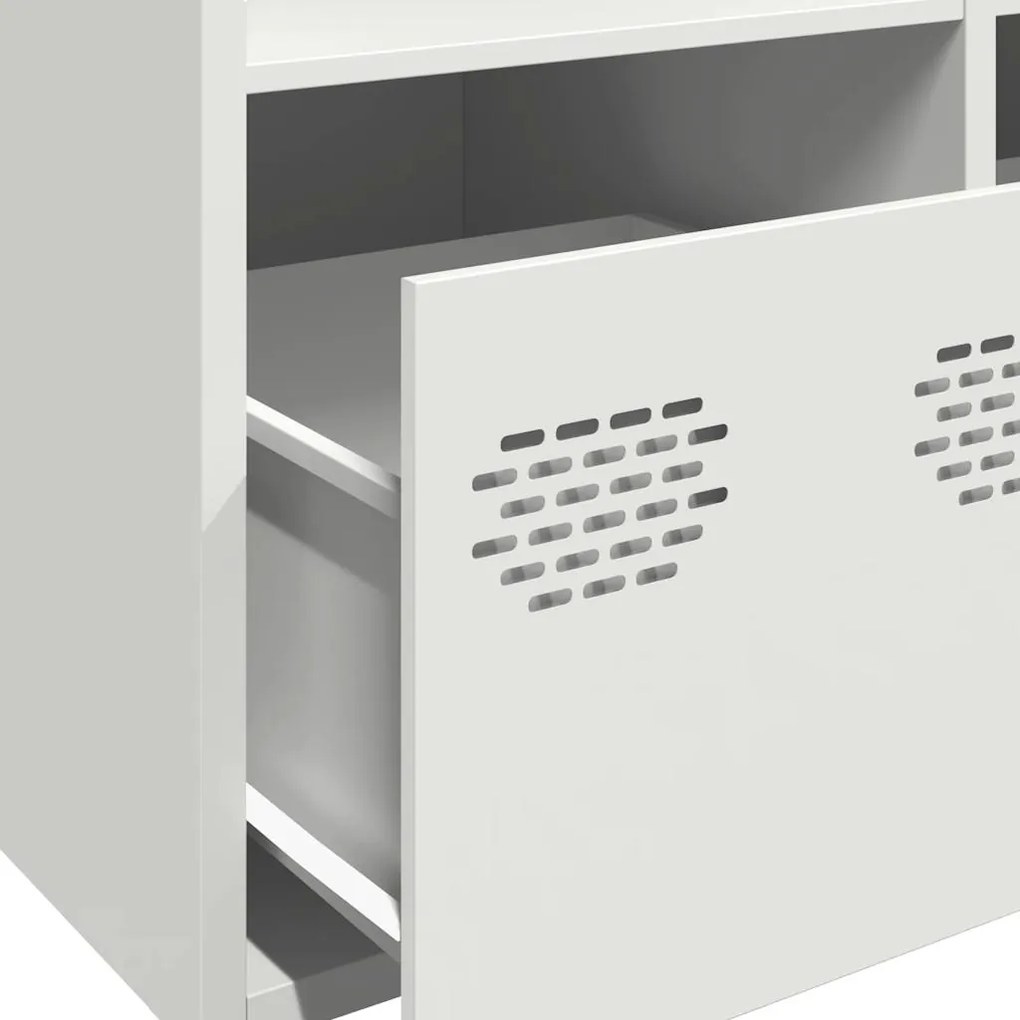 Ντουλάπα Λευκό 68x39x103,5 εκ. από Χάλυβα - Λευκό