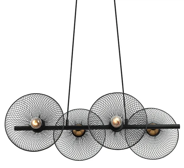 Φωτιστικό Κρεμαστο Aca HL45844P71B KOBE Μαύρο Ματ (Black Mat)