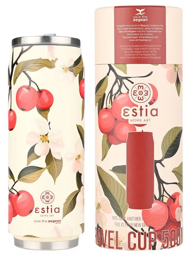 ESTIA ΘΕΡΜΟΣ TRAVEL CUP SAVE THE AEGEAN 500ml SAKURA WHISPER