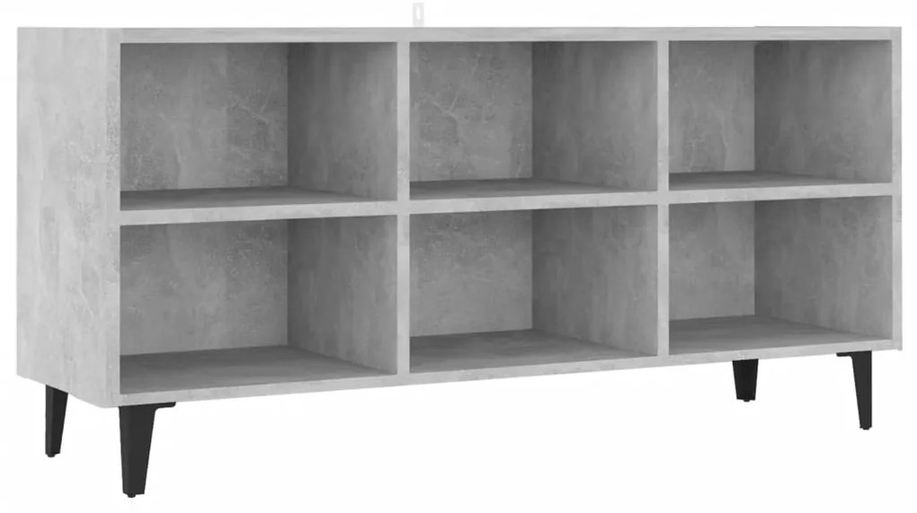 vidaXL Έπιπλο Τηλεόρασης Καπνιστή Γκρι Σκ. 103,5x30x50 εκ Μετ. Πόδια