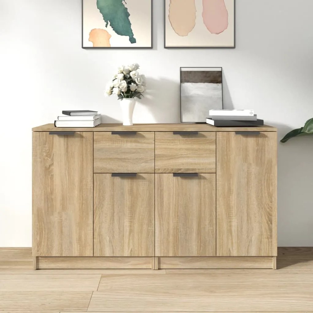 vidaXL Ντουλάπια 2 τεμ. Sonoma Δρυς 60x30x70 εκ. Επεξεργασμένο Ξύλο