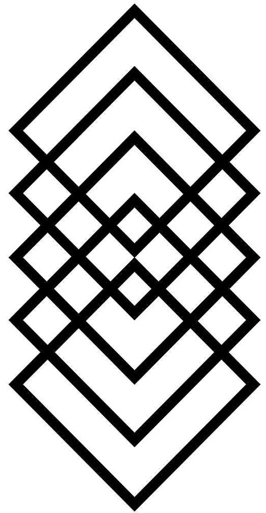 Διακοσμητικό Τοίχου Geometry 891TNL1422 30x60cm Black Wallity Μέταλλο