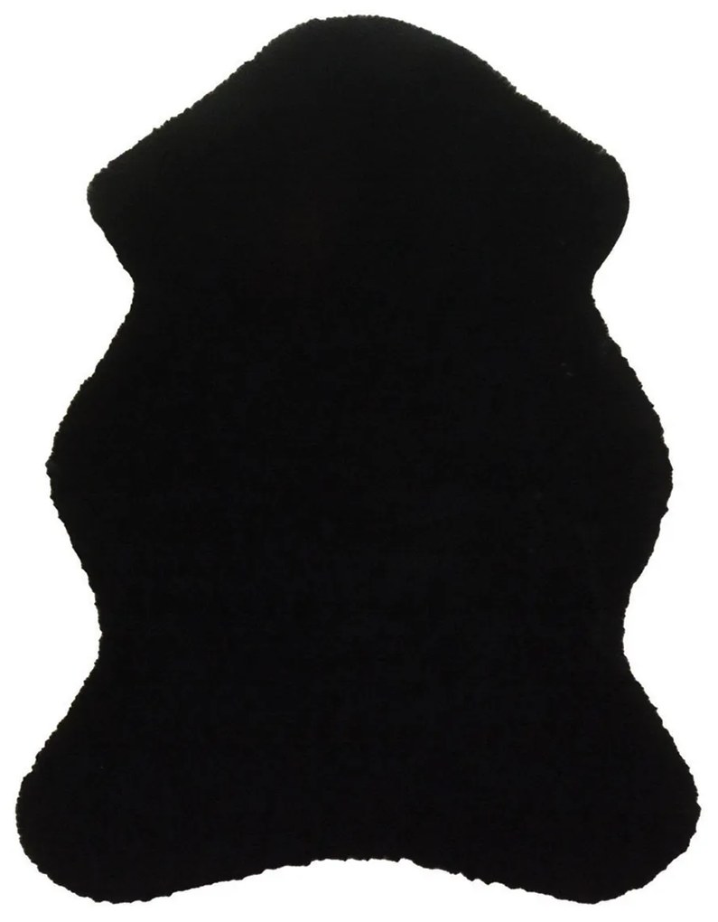 Γούνινο Χαλί Διαδρόμου (90x125) New Plan Puffy FC9 Black
