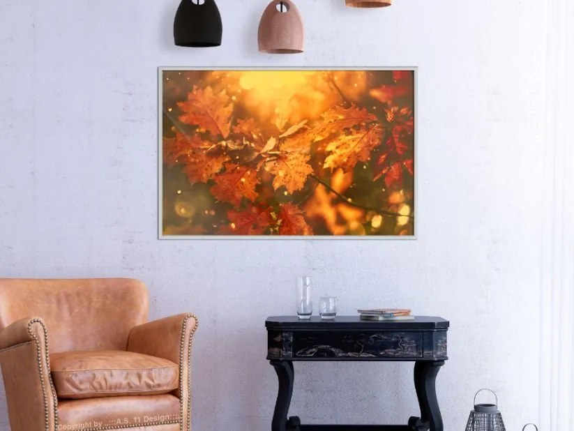 Αφίσα - Golden Autumn - 30x20 - Χρυσό - Χωρίς πασπαρτού