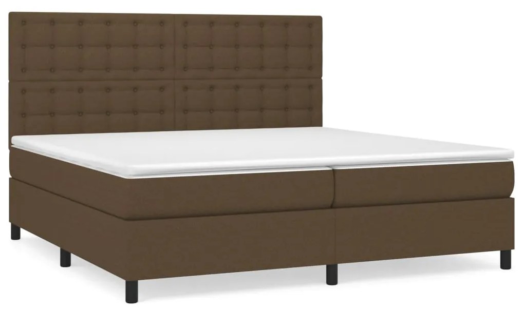 ΚΡΕΒΑΤΙ BOXSPRING ΜΕ ΣΤΡΩΜΑ ΣΚΟΥΡΟ ΚΑΦΕ 200X200 ΕΚ. ΥΦΑΣΜΑΤΙΝΟ 3142124