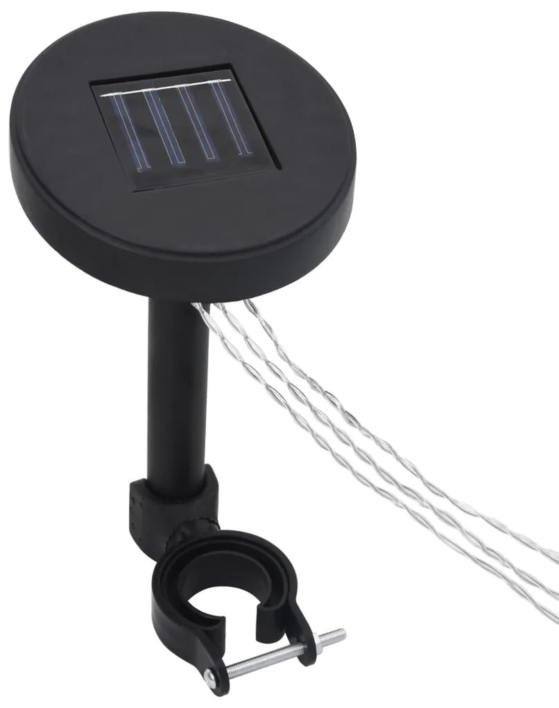 vidaXL Κιόσκι με Διπλή Οροφή και Φωτάκια LED Λευκό 3 x 3 μ.