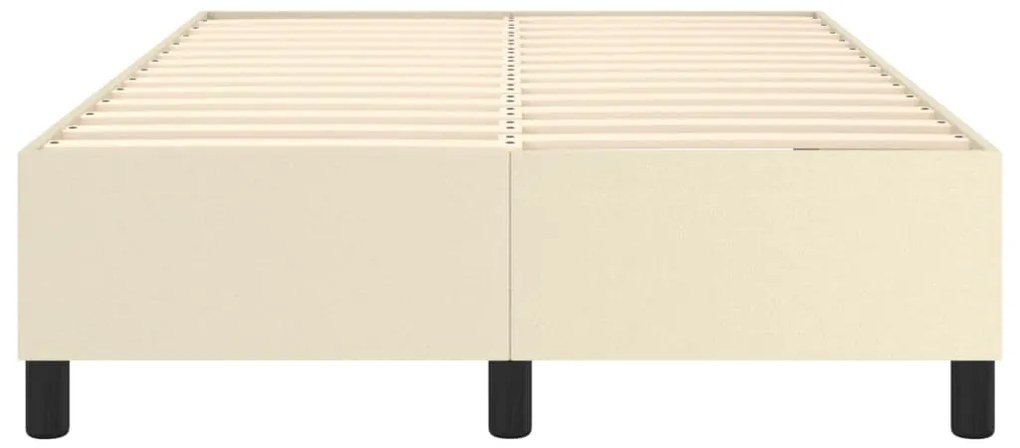 vidaXL Πλαίσιο Κρεβατιού Κρεμ 120 x 200 εκ. από Συνθετικό Δέρμα