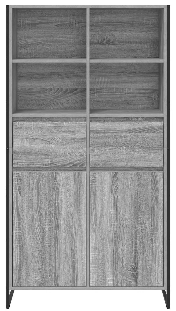 vidaXL Πλαϊνό γραφείο 2 pcs Γκρίζο Σονομα 81 x 36 x 150.5 εκ.