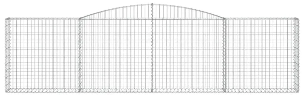 vidaXL Συρματοκιβώτια Τοξωτά 7 τεμ. 400x30x100/120 εκ. Γαλβαν. Ατσάλι