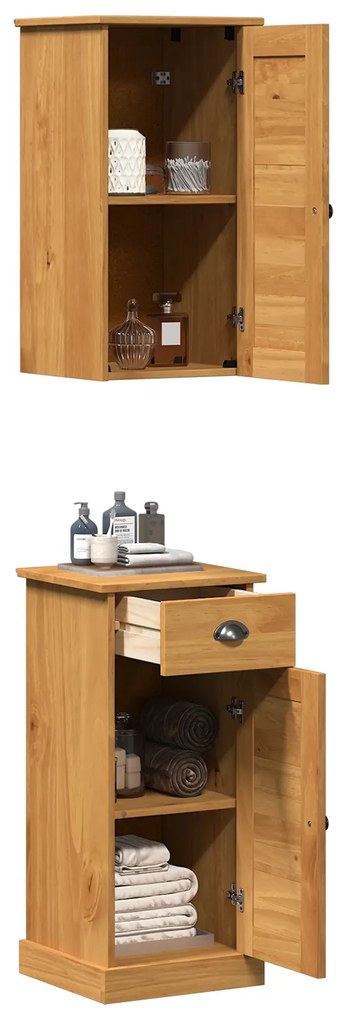 vidaXL Σετ Επίπλων Μπάνιου με συρτάρι 2 pcs Καφέ και Καραμέλα καφέ