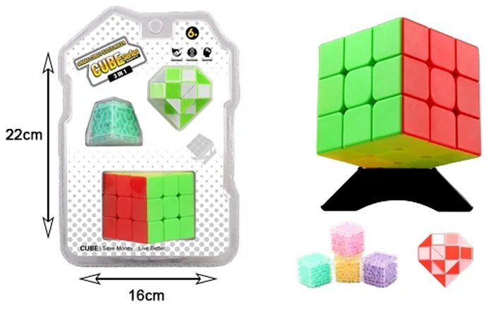 Cube series παιχνίδι κύβος 3in1 - Snake puzzle ruler cube toy