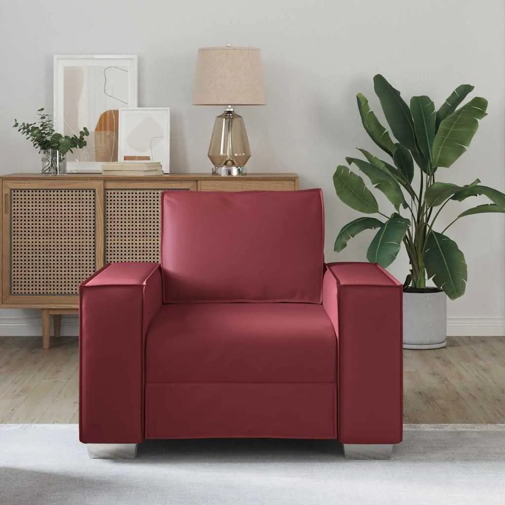 vidaXL Πολυθρόνα-καναπές Μπορντό 99 x 78 x 84 εκ. Δερματίνη