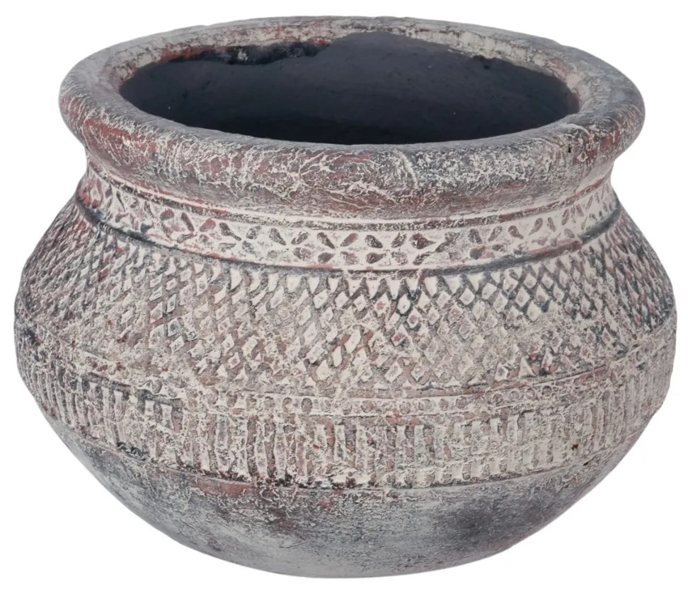 Artekko Artekko Pot Κασπώ από Τερακότα σε Γκρι Πατίνα (21x21x15)cm 460165