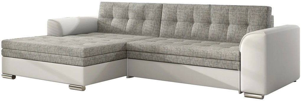 Γωνιακός καναπές Comfort-Αριστερή-Λευκό - γκρι - 270.00Χ165.00Χ80.00cm