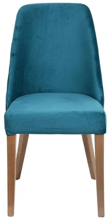 Kαρέκλα Τραπεζαρίας T-3 LUX Fylliana Πετρόλ με Grey Oak πόδια 45x50x90εκ. 2αδα 45x50x90 εκ.