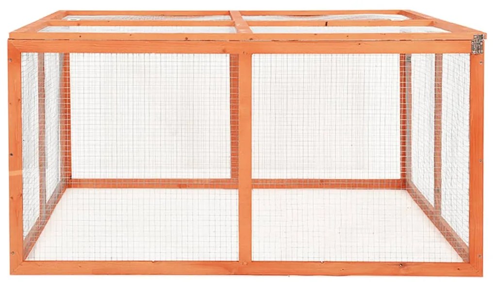 vidaXL Κλουβί Κουνελιών 124 x 120 x 60 εκ. από Μασίφ Ξύλο Ελάτης