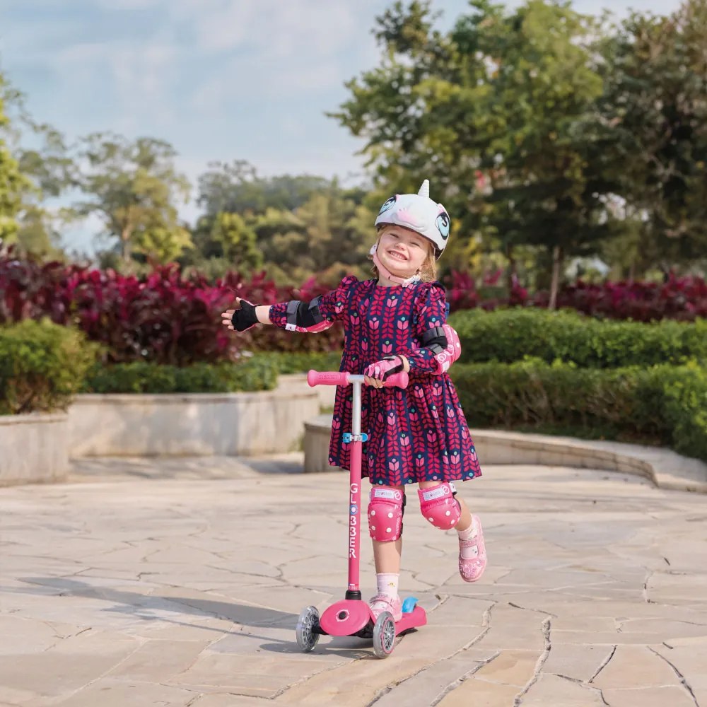 Globber Scooter Primo Plus Lights Fuchsia