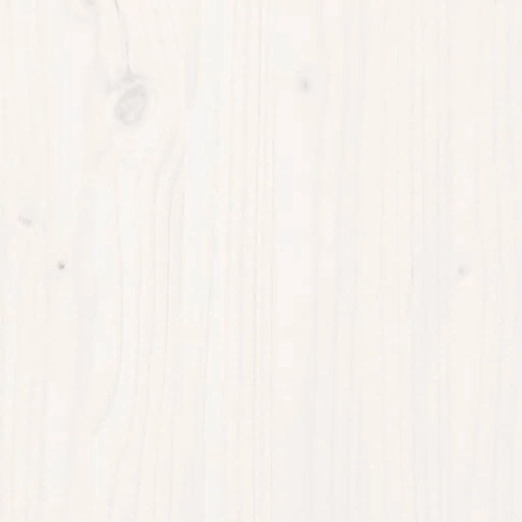 Τραπεζάκι Σαλονιού Λευκό 60x53x35 εκ από Μασίφ Ξύλο Πεύκου - Λευκό