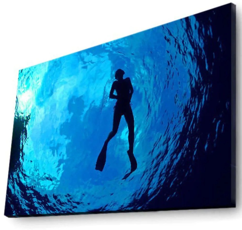 Πίνακας Καμβάς Με Φως Led 239SHN1281 70x45cm Multi Wallity Οριζόντιοι Ξύλο, Καμβάς