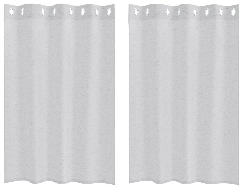 vidaXL Κουρτίνες 2 pcs Ανοιχτό γκρι 140 x 140 εκ. Πολυεστέρας