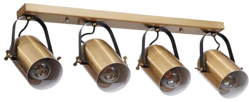 Φωτιστικό Οροφής - Σποτ 534LUN5872 65x11x25cm 4xE27 40W Gold Opviq