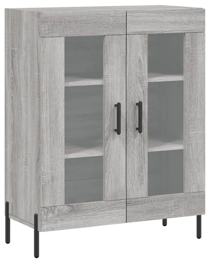 vidaXL Ντουλάπι Γκρι Sonoma 69,5 x 34 x 180 εκ. Επεξεργασμένο Ξύλο