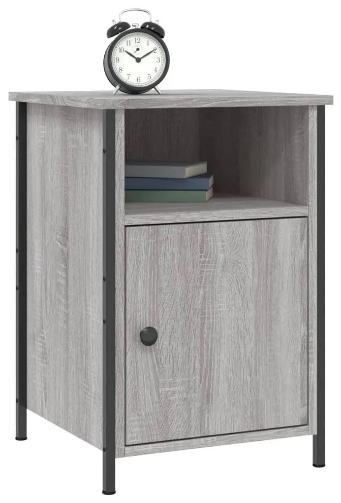vidaXL Κομοδίνα 2 τεμ. Γκρι Sonoma 40x42x60εκ. από Επεξεργασμένο Ξύλο