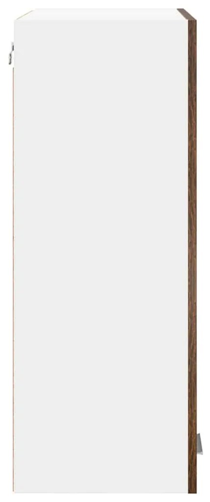 vidaXL Κρεμαστό ντουλάπι με αποθήκευση Καπνιστό Δρύς 60 x 31 x 80 εκ.