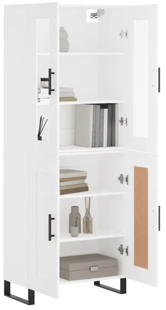 vidaXL Ντουλάπι Λευκό 69,5x34x180 εκ. από Επεξεργασμένο Ξύλο