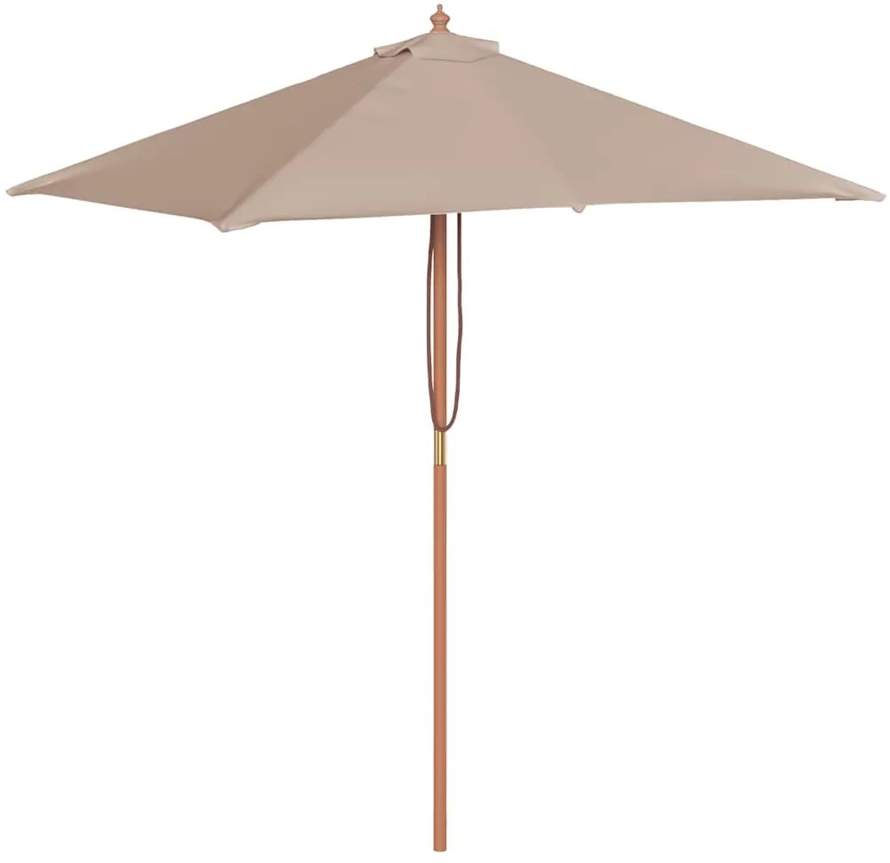 vidaXL Ομπρέλα Κήπου Χρώμα Taupe 150 x 200 εκ. με Ξύλινο Ιστό