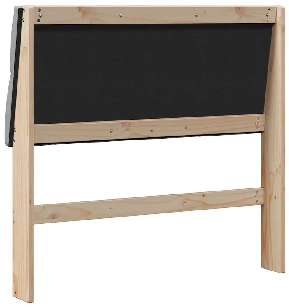 vidaXL Ταπετσαρισμένο κεφαλάρι Ανοιχτό γκρι 100 cm