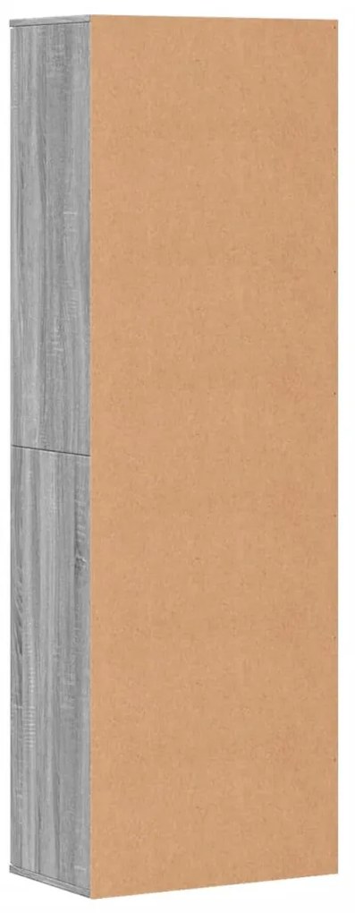 vidaXL Ντουλάπα Γκρι Sonoma 60 x 35 x 180 εκ. από Επεξ. Ξύλο