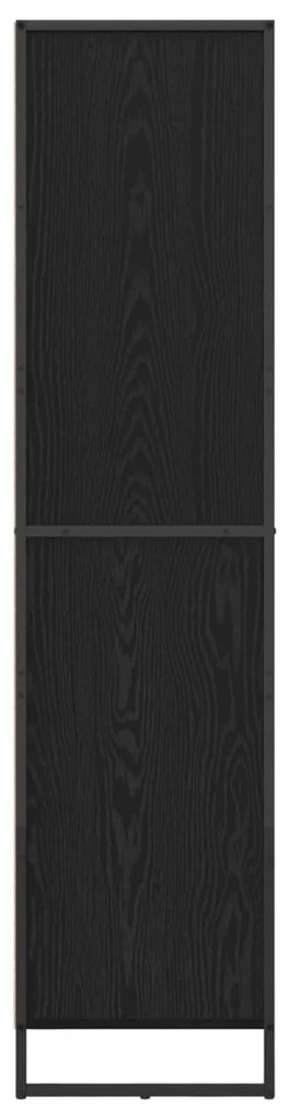 vidaXL Βιβλιοθήκη Μαύρη Οξυά 43 x 36 x 150.5 εκ Επεξεργασμένο ξύλο