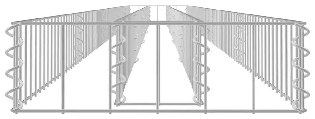 vidaXL Συρματοκιβώτιο-Γλάστρα Υπερυψωμένη 450x30x10 εκ. Γαλβ. Χάλυβας
